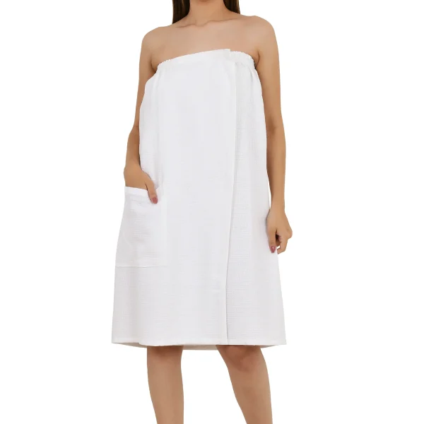 Skyspun White Waffle BodyWrap Women