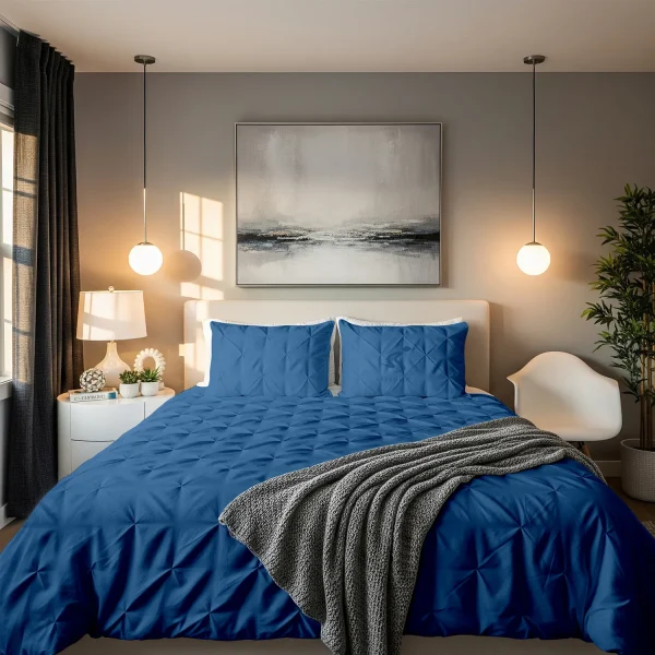 Mediterren Blue  Pinch Duvet Cover Luxury Home