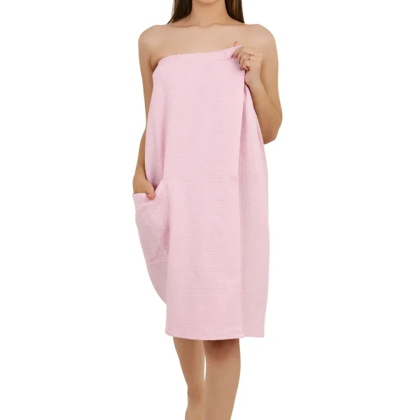 Skyspun Pink Waffle BodyWrap Women