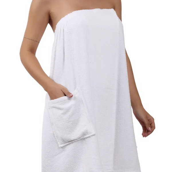 Skyspun White Terry Bodywrap Women Luxury